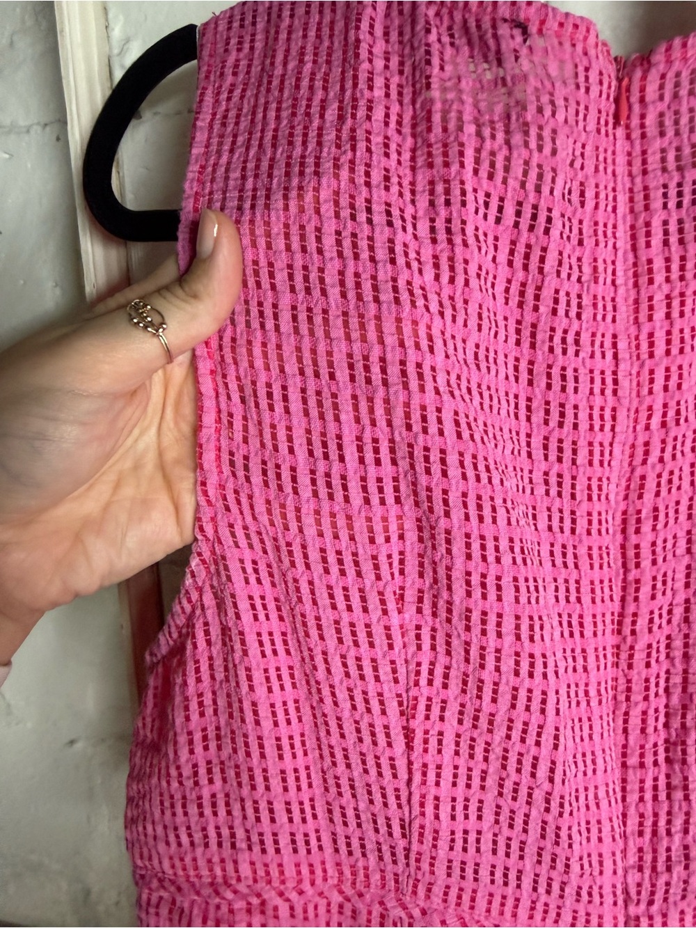 Lulu's Hot Pink Textured Cutout Midi Dress - Picture 11 of 13